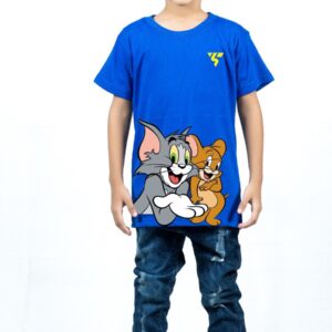 Kids Blue Printed T-Shirt