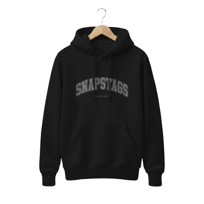 Black Snapstags Original Hoodie